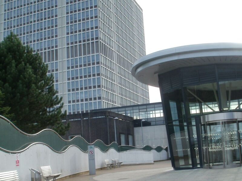 The DVLA headquarters tower in Swansea