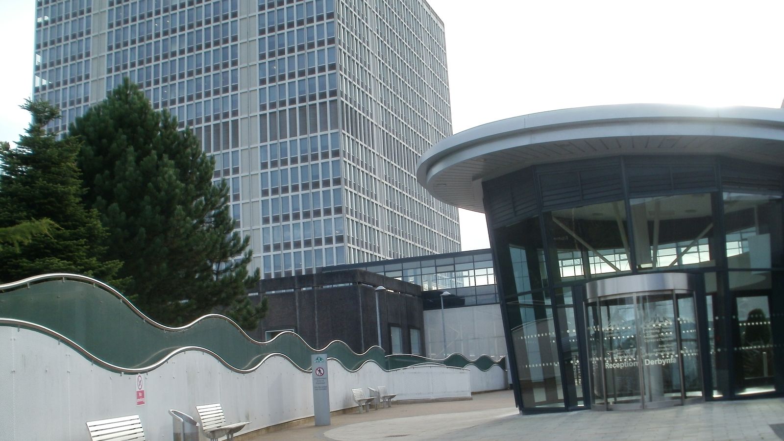 The DVLA headquarters tower in Swansea